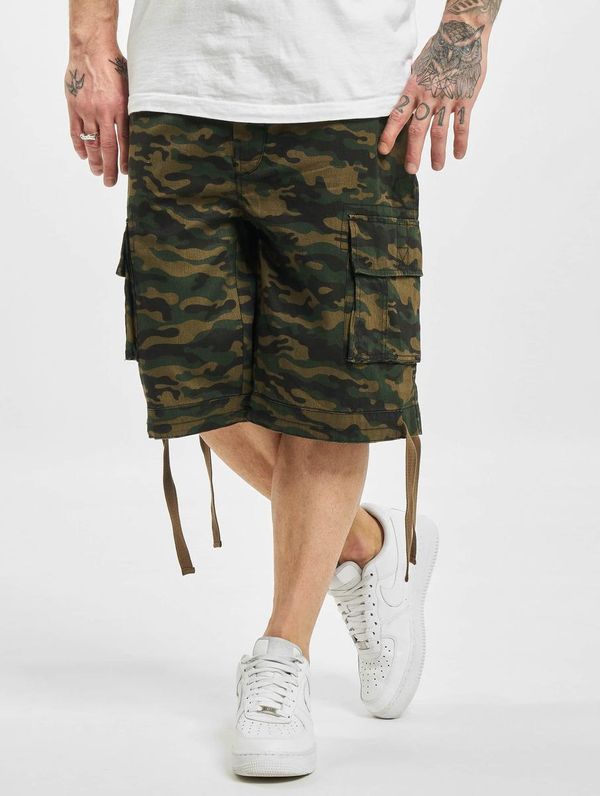 DEF Camo Cargo Shorts Green Camo