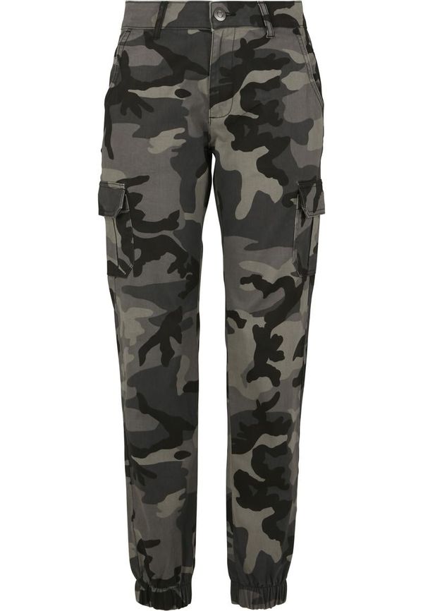 UC Ladies Camo Cargo Women's High Waisted Trousers Dark Masks