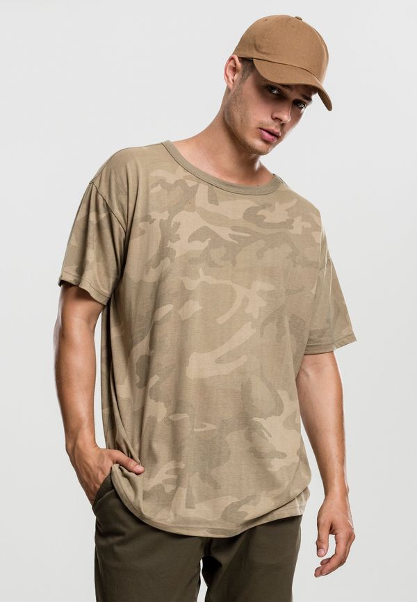 Urban Classics Camo Oversized Tee Sand Camouflage