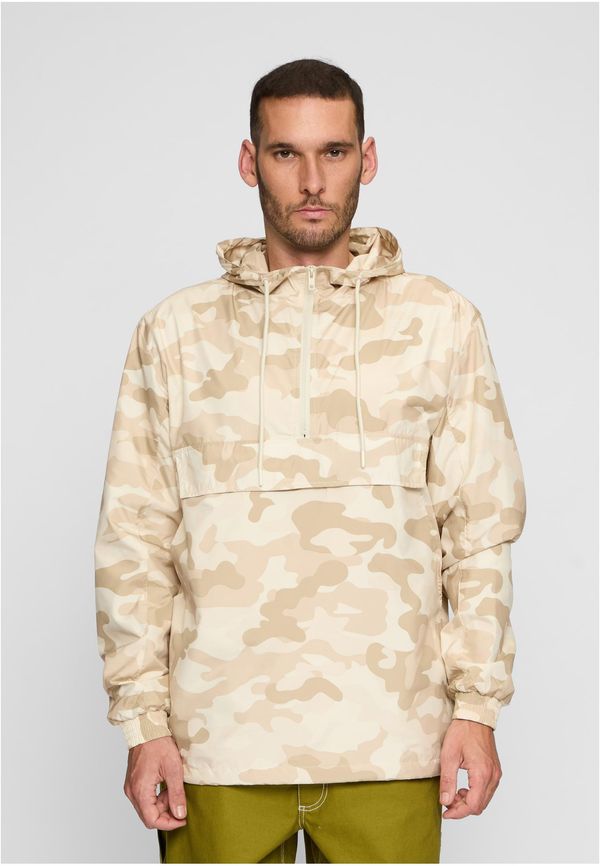 Urban Classics Camo Pull Over Windbreaker sandcamo