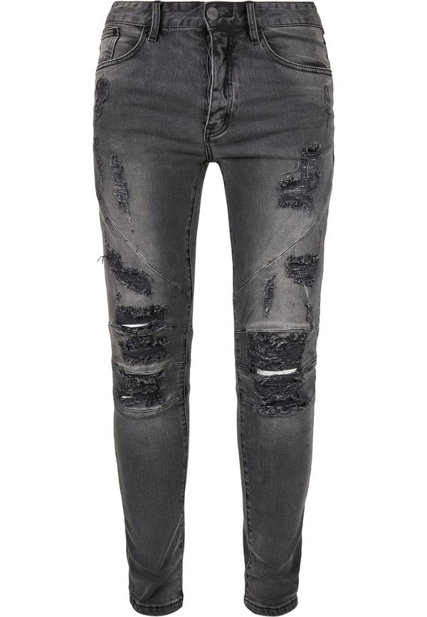 CS C&S Paneled Denim Pants distressed vintage black