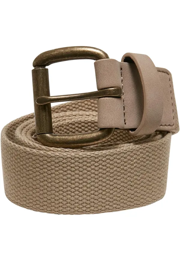 Urban Classics Canvas belt with loops beige