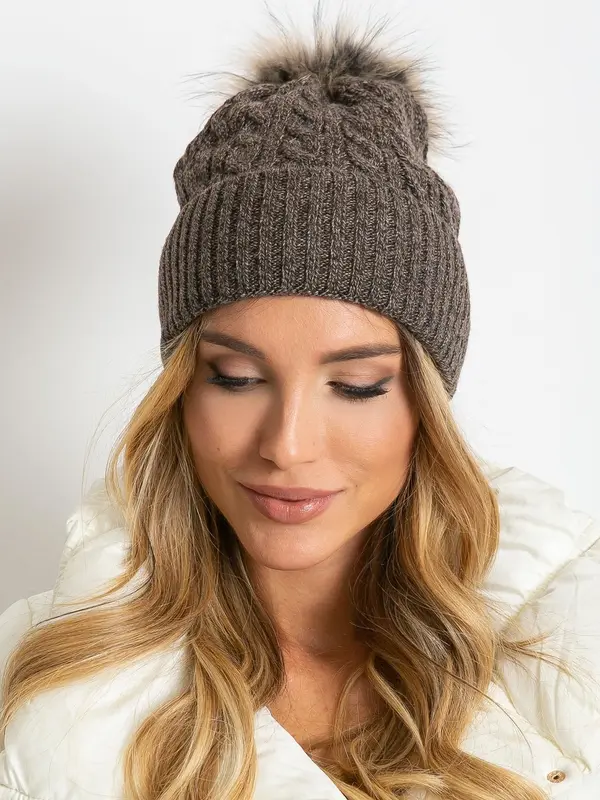 Wool Fashion Italia Cap-AT-CZ-173501.44-dark brown