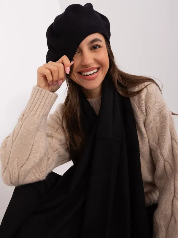 Wool Fashion Italia Cap-AT-CZ-231305.91P-black