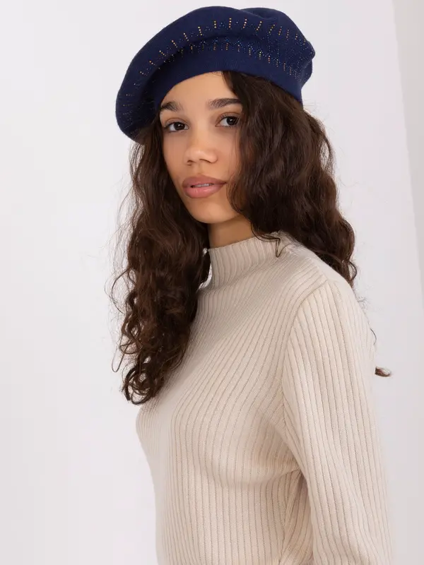 Wool Fashion Italia Cap-AT-CZ-231605.21P-navy blue