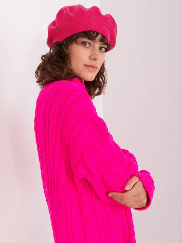 Wool Fashion Italia Cap-AT-CZ-2318.27-fuchsia