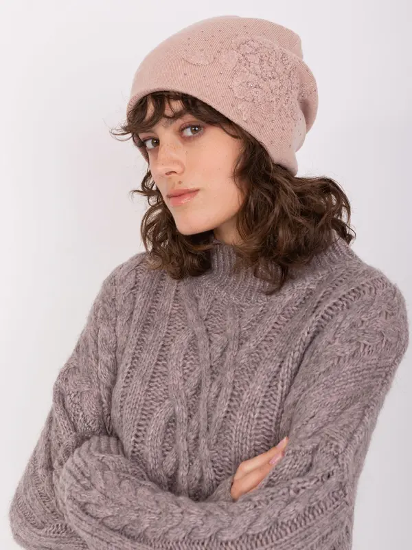 Wool Fashion Italia Cap-AT-CZ-23250.01P-dark pink