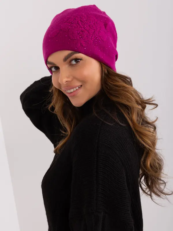 Wool Fashion Italia Cap-AT-CZ-23250.36P-Fuchsia