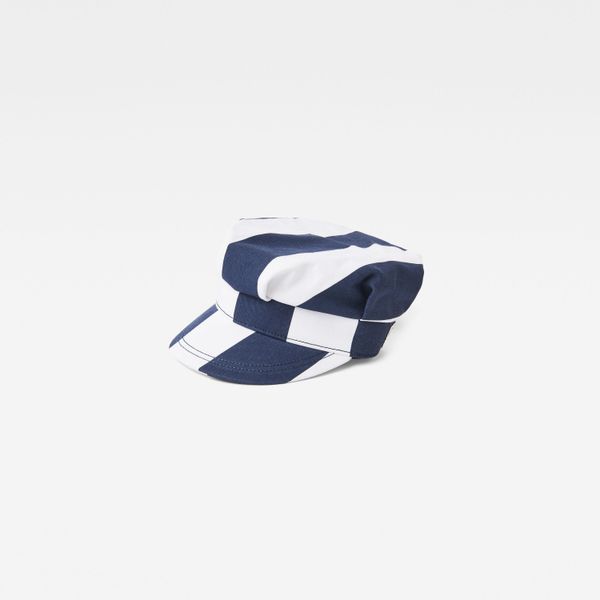 G Star Cap - G-STAR Deline hat wmn stripe blue and white