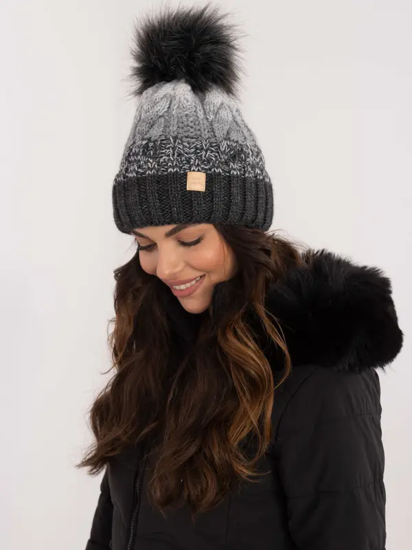 RUE PARIS Cap-JK-CZ-52.17-dark grey