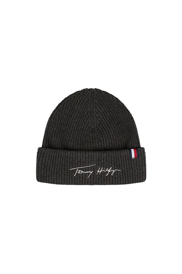 Tommy Hilfiger Cap - Tommy Hilfiger TH SIGNATURE BEANIE grey