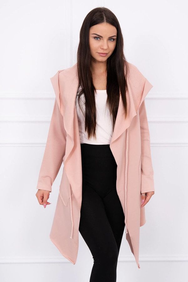 Kesi Cape with loose hood dark powder pink