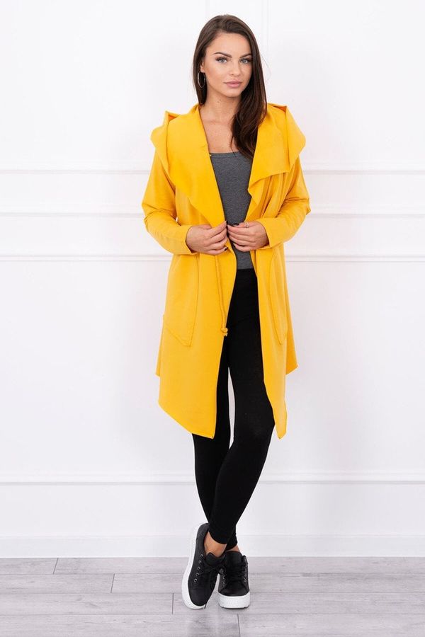 Kesi Cape with loose hood mustard