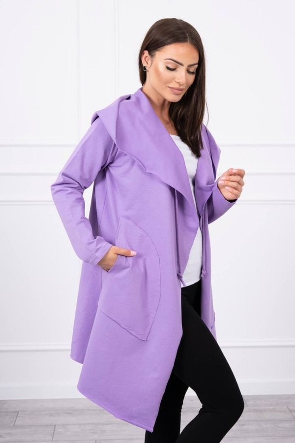 Kesi Cape with loose hood purple