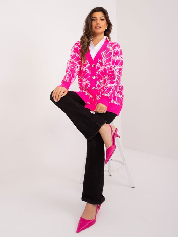 BADU Cardigan-BA-SW-2040.78-fluo pink