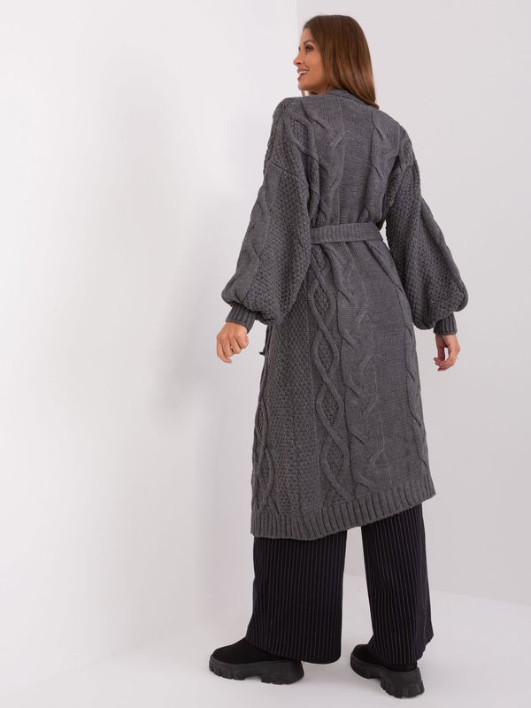 BADU Cardigan-BA-SW-8020-1.36P-Dark Grey