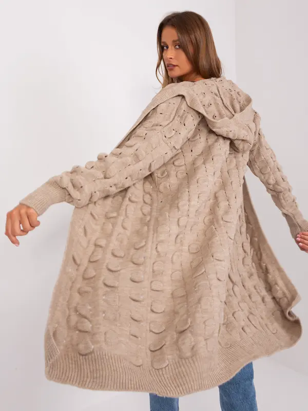 BADU Cardigan-BA-SW-8026.93P-dark beige