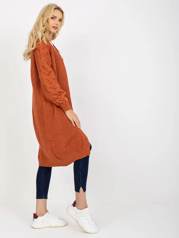 RUE PARIS Cardigan-LO-SW-LK-3001.82P-Dark Orange
