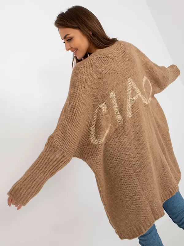 Och Bella Cardigan-TW-SW-BI-M2201.87-dark beige