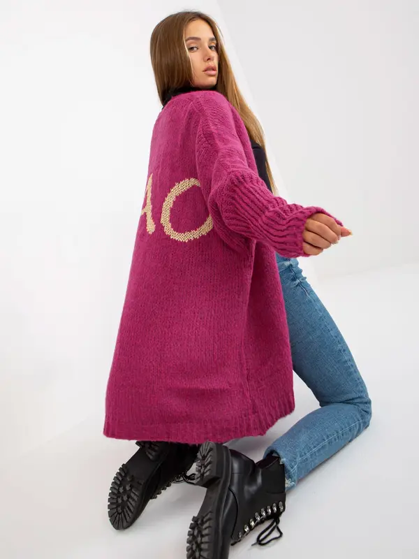 Och Bella Cardigan-TW-SW-BI-M2201.87-fuchsia