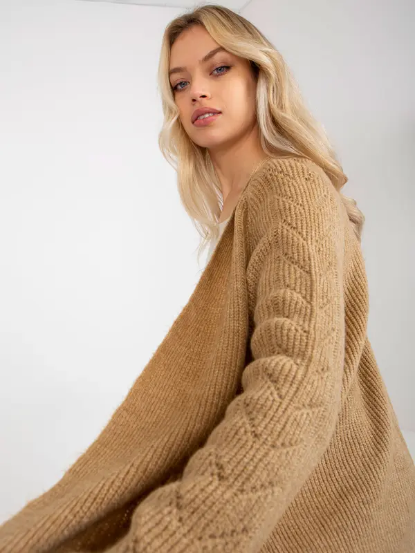 Factory Price Cardigan-VI-SW-21TU750.31X-camel