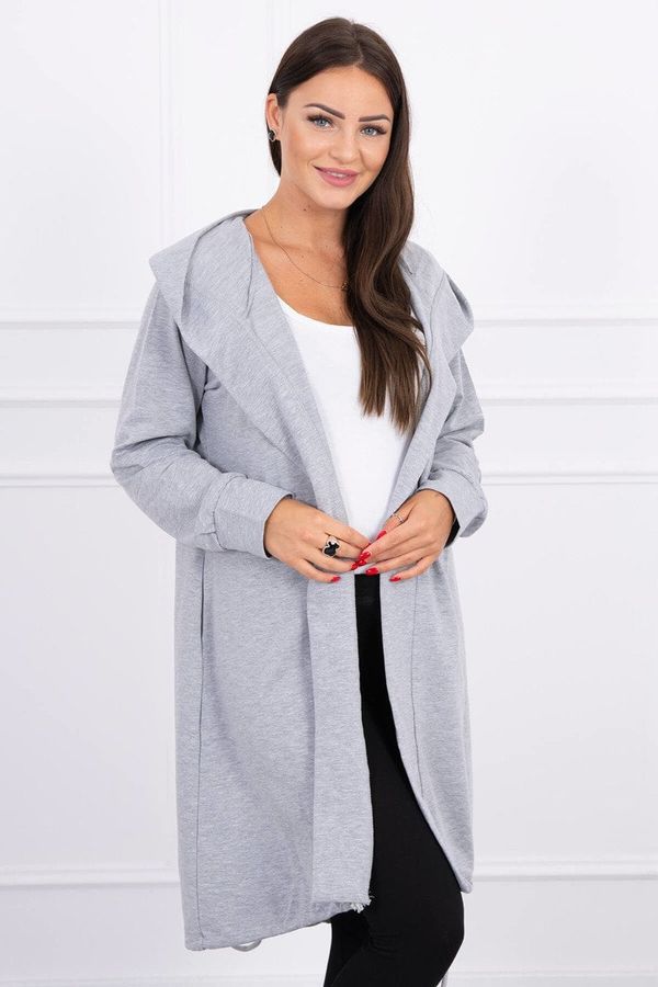 Kesi Cardigan with oversize print grey