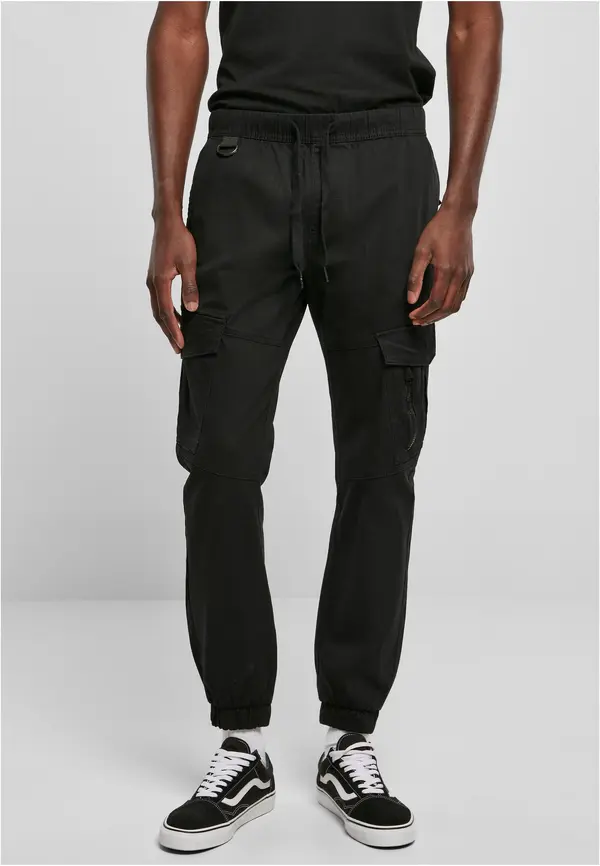 Southpole Cargo Jogger W/ Zipper & D-Ring jet black