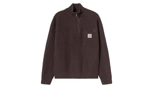 Carhartt Wip Carhartt WIP Detroit pulover s pol zadrgo rjav