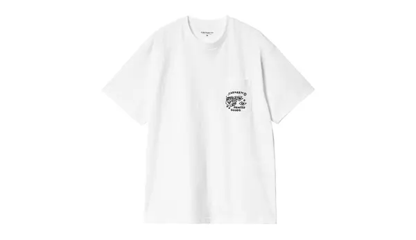 Carhartt Wip Carhartt WIP S/S Fragments bela majica z žepi
