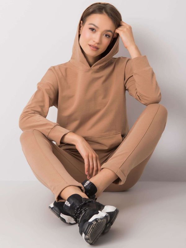 Fashionhunters Casual set RUE PARIS Camel