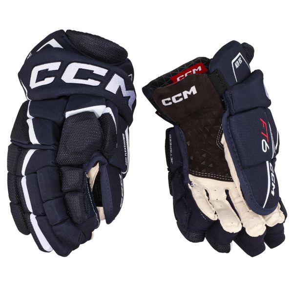 CCM CCM JetSpeed FT6 Navy/White Junior 12 inch hockey gloves