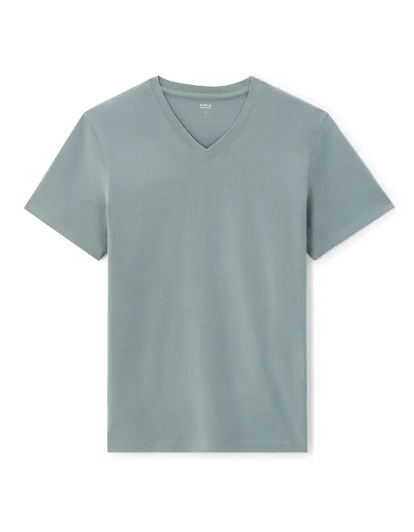Celio Celio Cotton T-Shirt Debasev - Mens