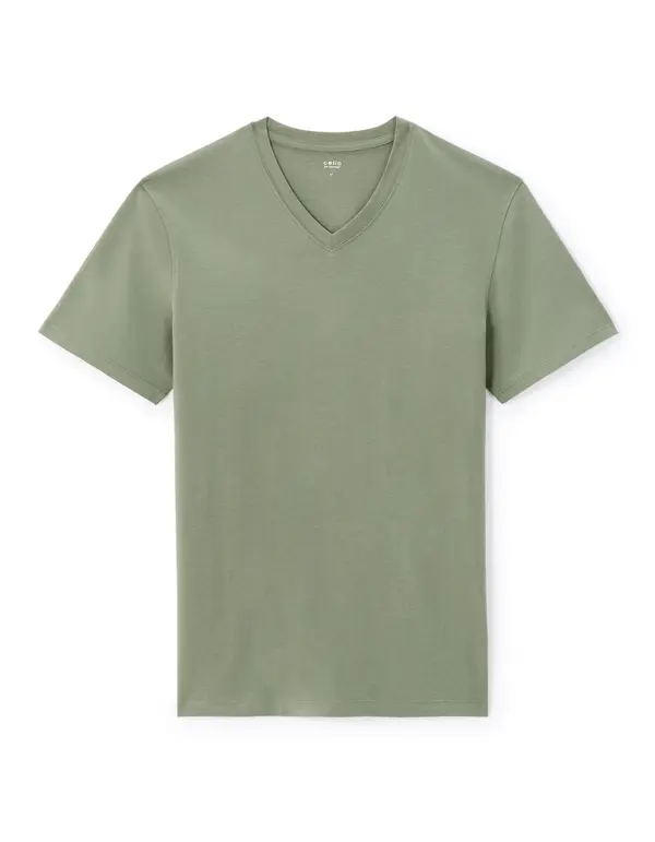 Celio Celio Cotton T-Shirt Debasev - Mens