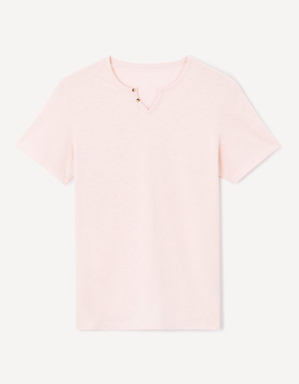 Celio Celio Cotton T-shirt Jenecko - Men's