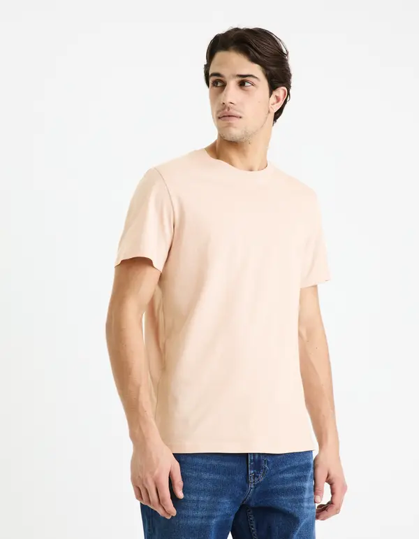 Celio Celio Cotton T-shirt Tebase - Men's