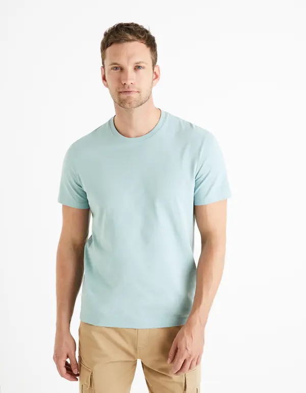 Celio Celio Cotton T-shirt Tebase - Men's