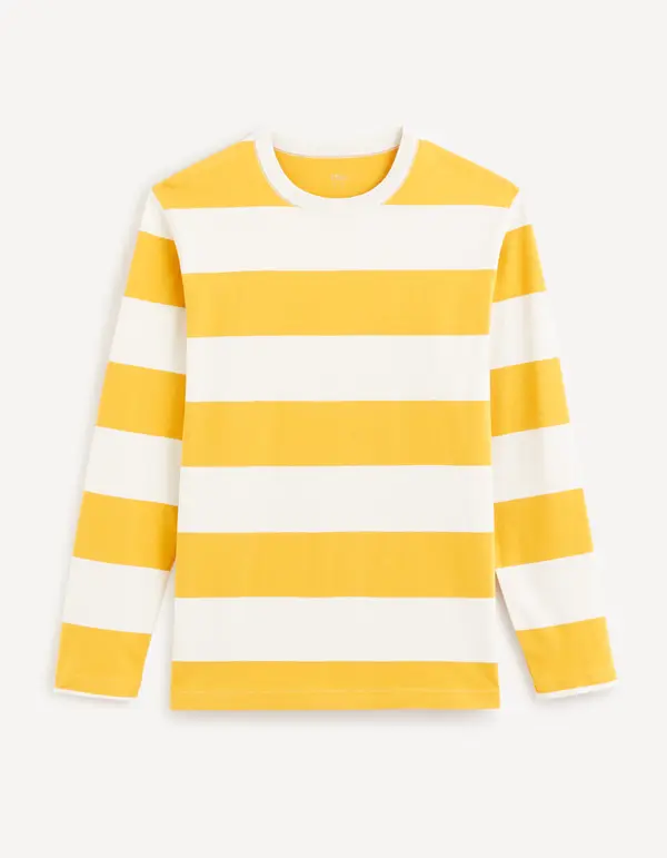 Celio Celio črtasta majica z dolgimi rokavi