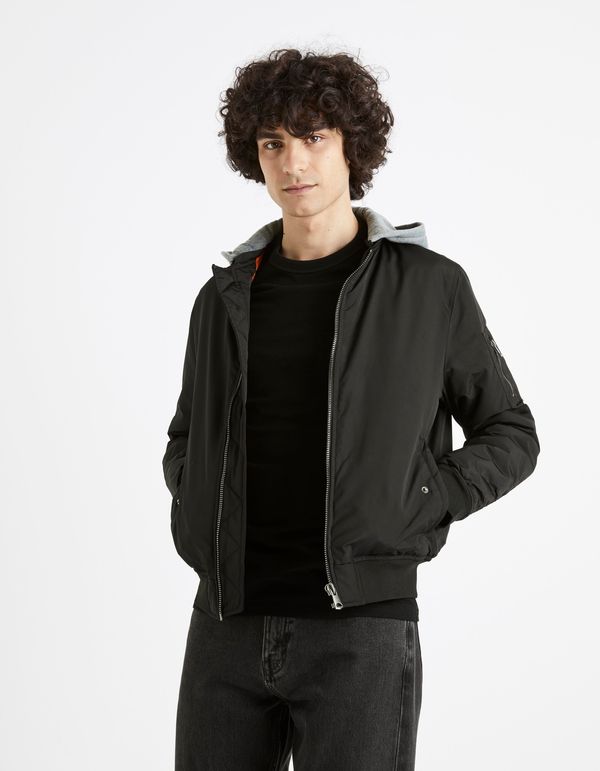 Celio Celio Cujameshoo Hooded Bomber Jacket - Men