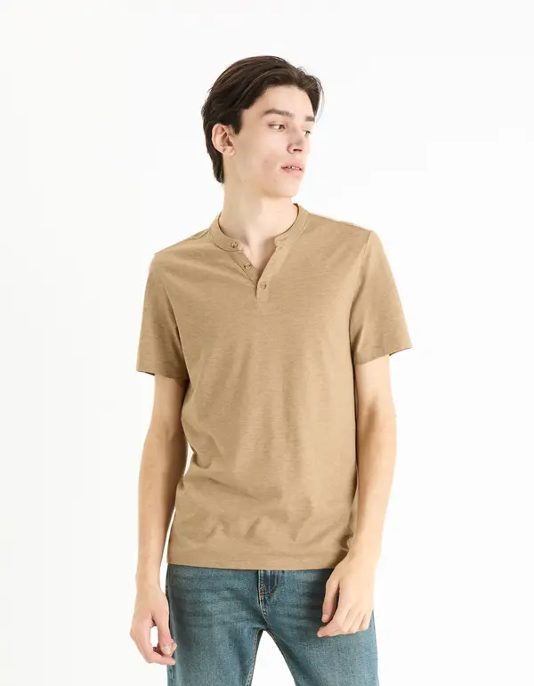 Celio Celio Henley Cegeti T-Shirt - Men's
