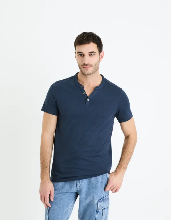 Celio Celio Henley Cegeti T-Shirt - Men's