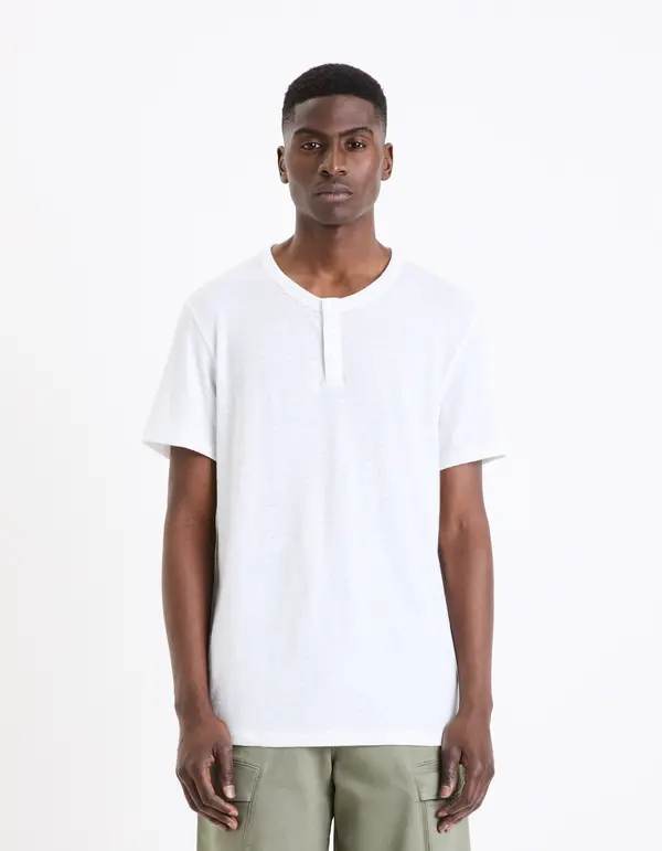 Celio Celio Henley Geliney T-Shirt - Men's