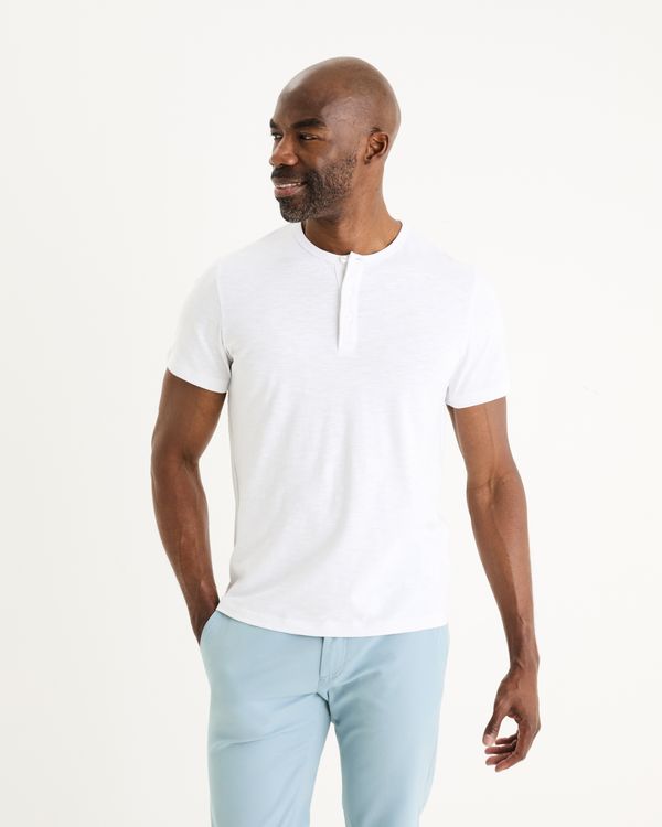 Celio Celio Henley Genperle T-Shirt - Men's