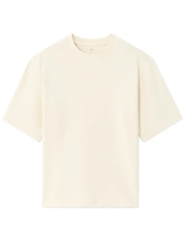 Celio Celio kremna oversized majica s kratkimi rokavi