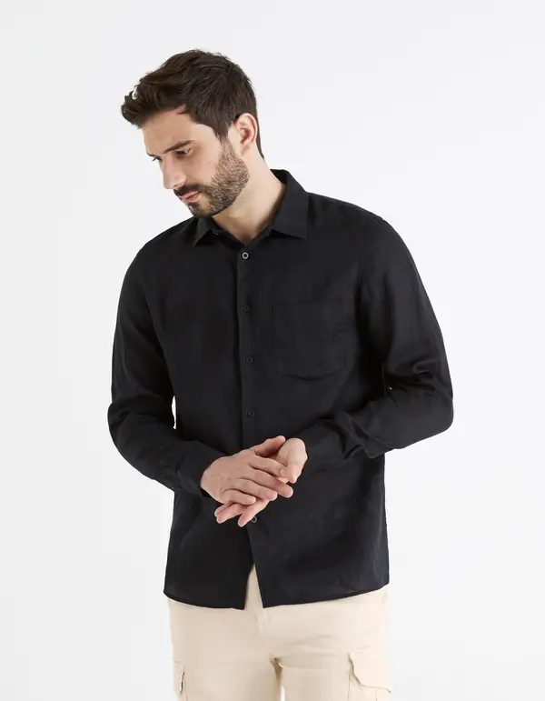 Celio Celio Linen Shirt Baflax - Men's
