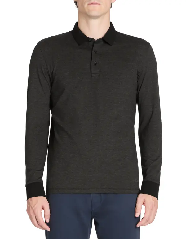 Celio Celio Polo Jebille Long Sleeve T-Shirt - Mens