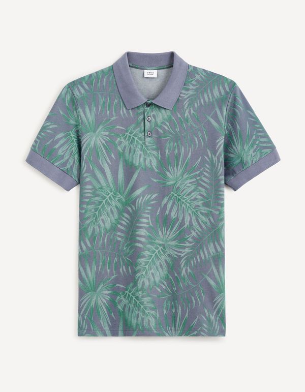 Celio Celio Polo T-shirt Cepalm with leaves - Men