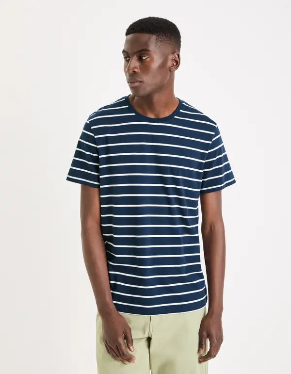 Celio Celio Striped T-Shirt Gebaser - Men's