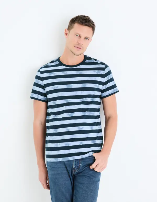 Celio Celio Striped T-Shirt Geudi - Men's