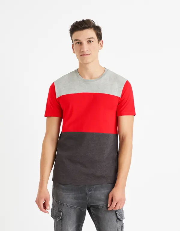Celio Celio Vetrois T-shirt with stripes - Men's