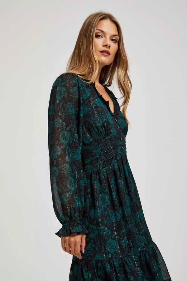 Moodo Chiffon dress with floral pattern